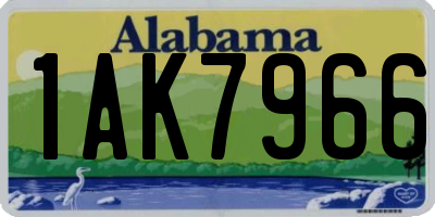 AL license plate 1AK7966