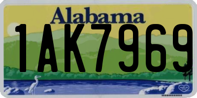 AL license plate 1AK7969