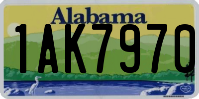 AL license plate 1AK7970