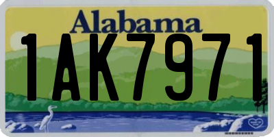 AL license plate 1AK7971