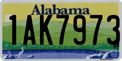 AL license plate 1AK7973
