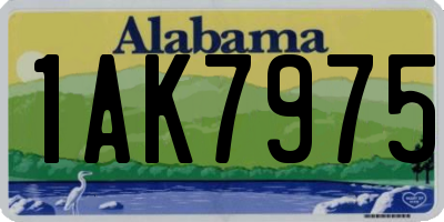 AL license plate 1AK7975