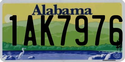 AL license plate 1AK7976