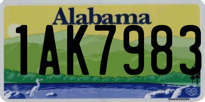 AL license plate 1AK7983