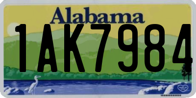 AL license plate 1AK7984