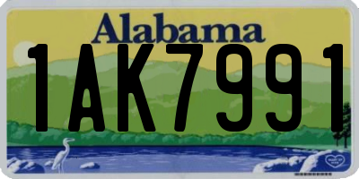 AL license plate 1AK7991