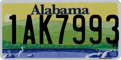 AL license plate 1AK7993