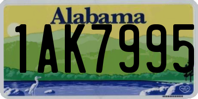 AL license plate 1AK7995