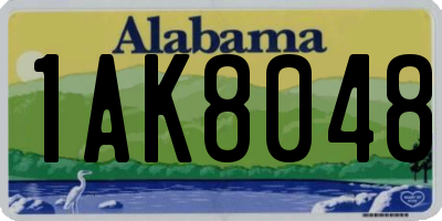 AL license plate 1AK8048