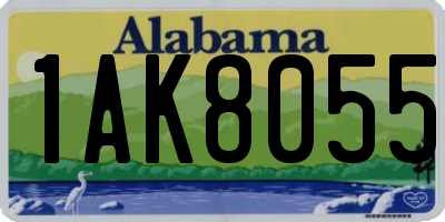 AL license plate 1AK8055