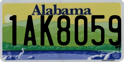 AL license plate 1AK8059