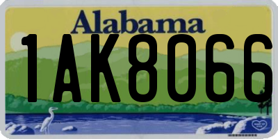 AL license plate 1AK8066