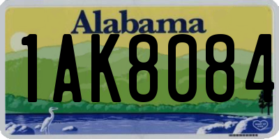 AL license plate 1AK8084