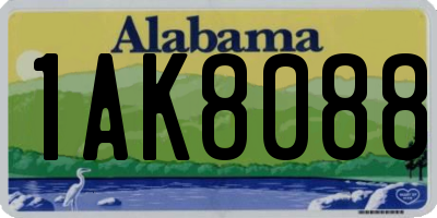 AL license plate 1AK8088