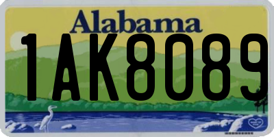 AL license plate 1AK8089