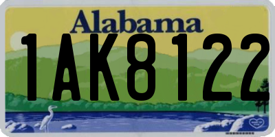 AL license plate 1AK8122