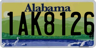 AL license plate 1AK8126