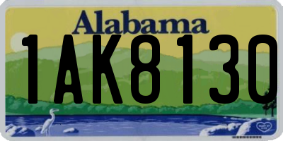 AL license plate 1AK8130