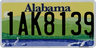 AL license plate 1AK8139