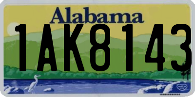 AL license plate 1AK8143