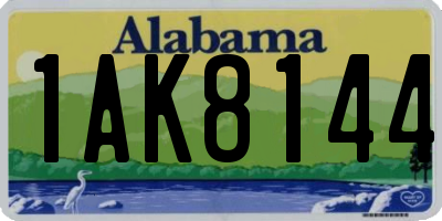 AL license plate 1AK8144