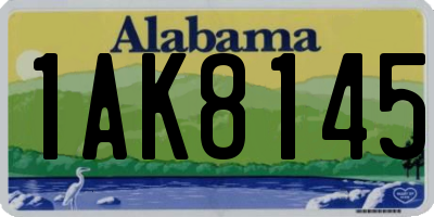 AL license plate 1AK8145