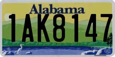 AL license plate 1AK8147