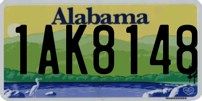 AL license plate 1AK8148
