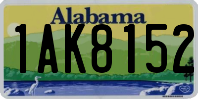 AL license plate 1AK8152