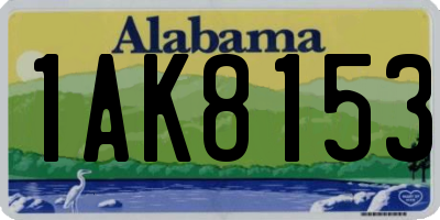 AL license plate 1AK8153