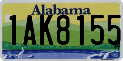 AL license plate 1AK8155