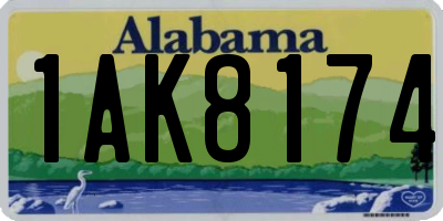 AL license plate 1AK8174