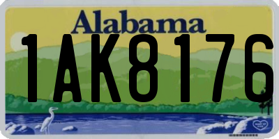 AL license plate 1AK8176
