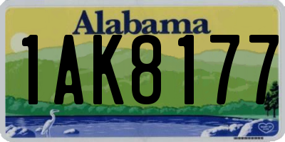 AL license plate 1AK8177
