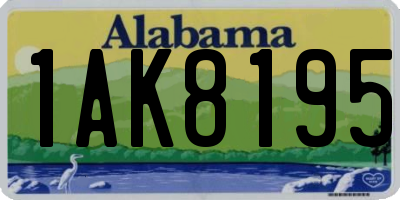 AL license plate 1AK8195