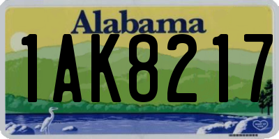 AL license plate 1AK8217