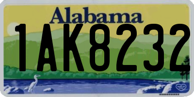 AL license plate 1AK8232