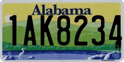 AL license plate 1AK8234