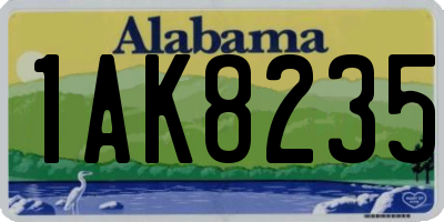 AL license plate 1AK8235