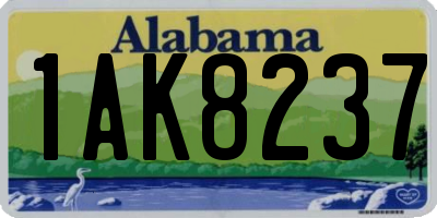 AL license plate 1AK8237