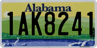 AL license plate 1AK8241