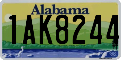 AL license plate 1AK8244