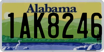 AL license plate 1AK8246