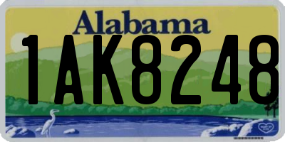 AL license plate 1AK8248