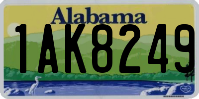 AL license plate 1AK8249