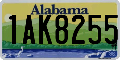 AL license plate 1AK8255