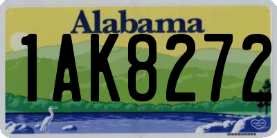 AL license plate 1AK8272