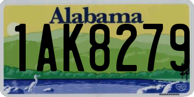 AL license plate 1AK8279