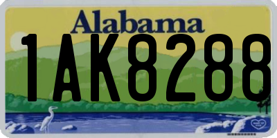 AL license plate 1AK8288