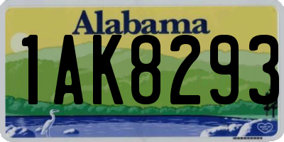 AL license plate 1AK8293